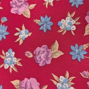 Fierte s.r.l. $85‎ Red Floral Silk Necktie Made in Italy Classic Botanical Print